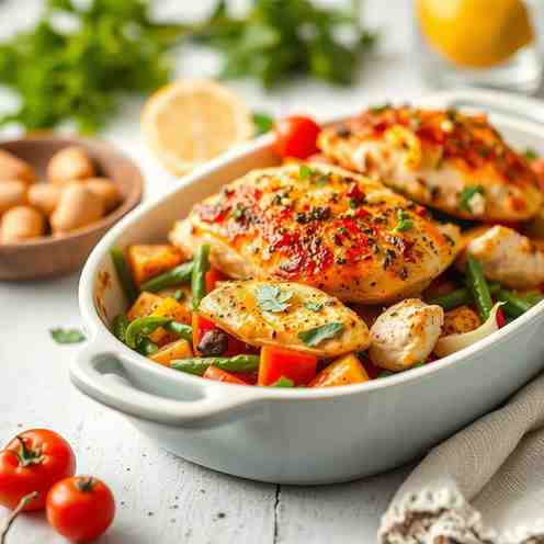 Quick & Healthy Mediterranean Chicken Bake Easy Dinner